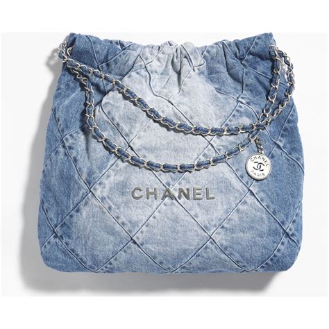 chanel dark blue handbag|chanel 22 bag small.